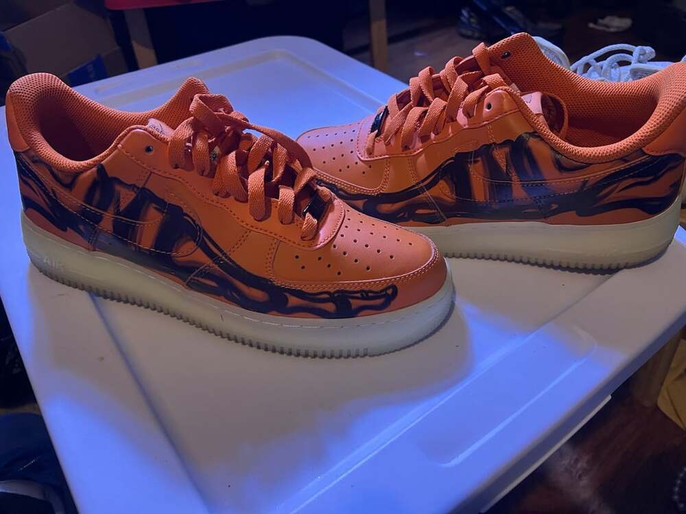 Nike Air Force 1 Orange Skeleton